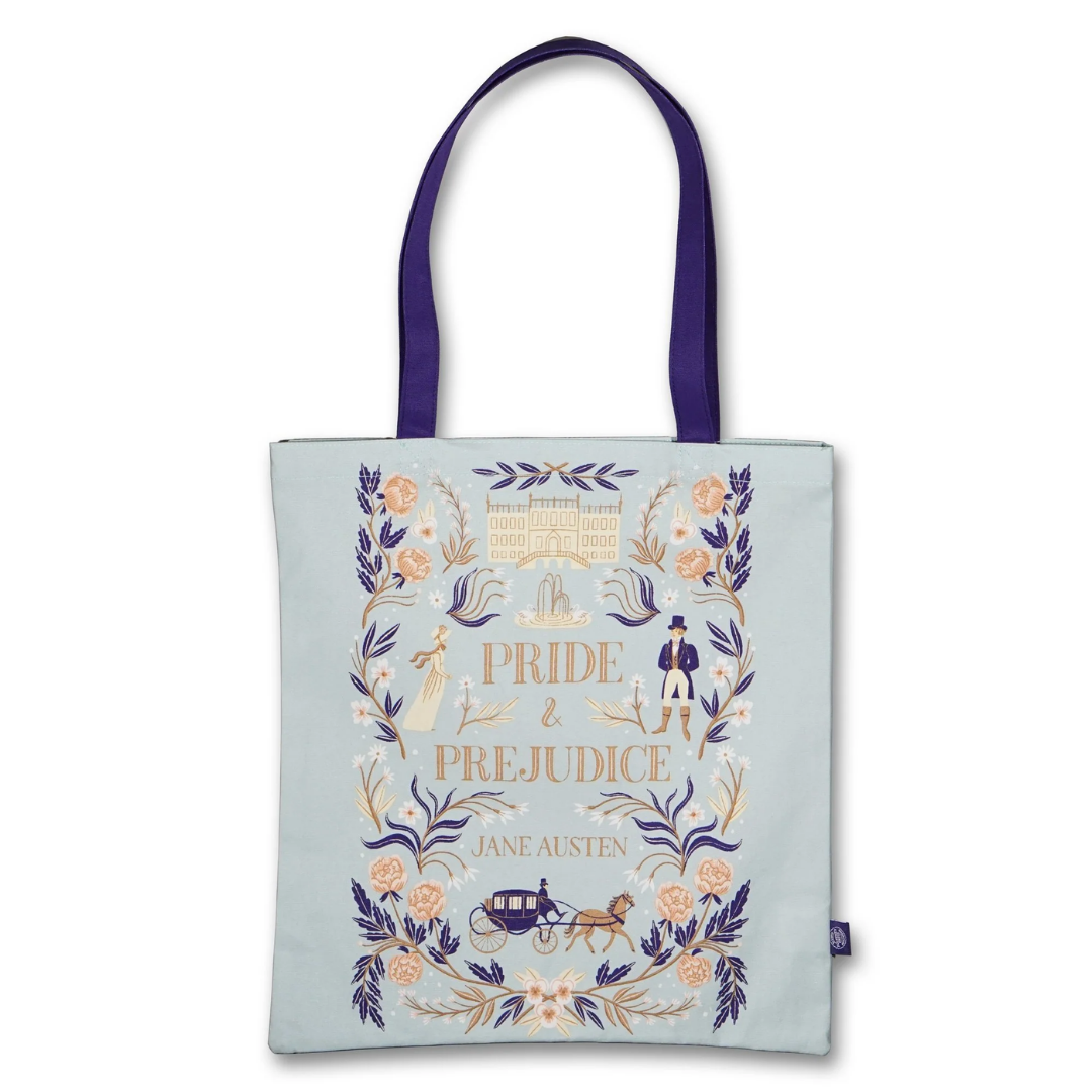 Classic Novels - Jane Austen's Pride and Prejudice - Cotton Shopper Tote Bag - £12.99