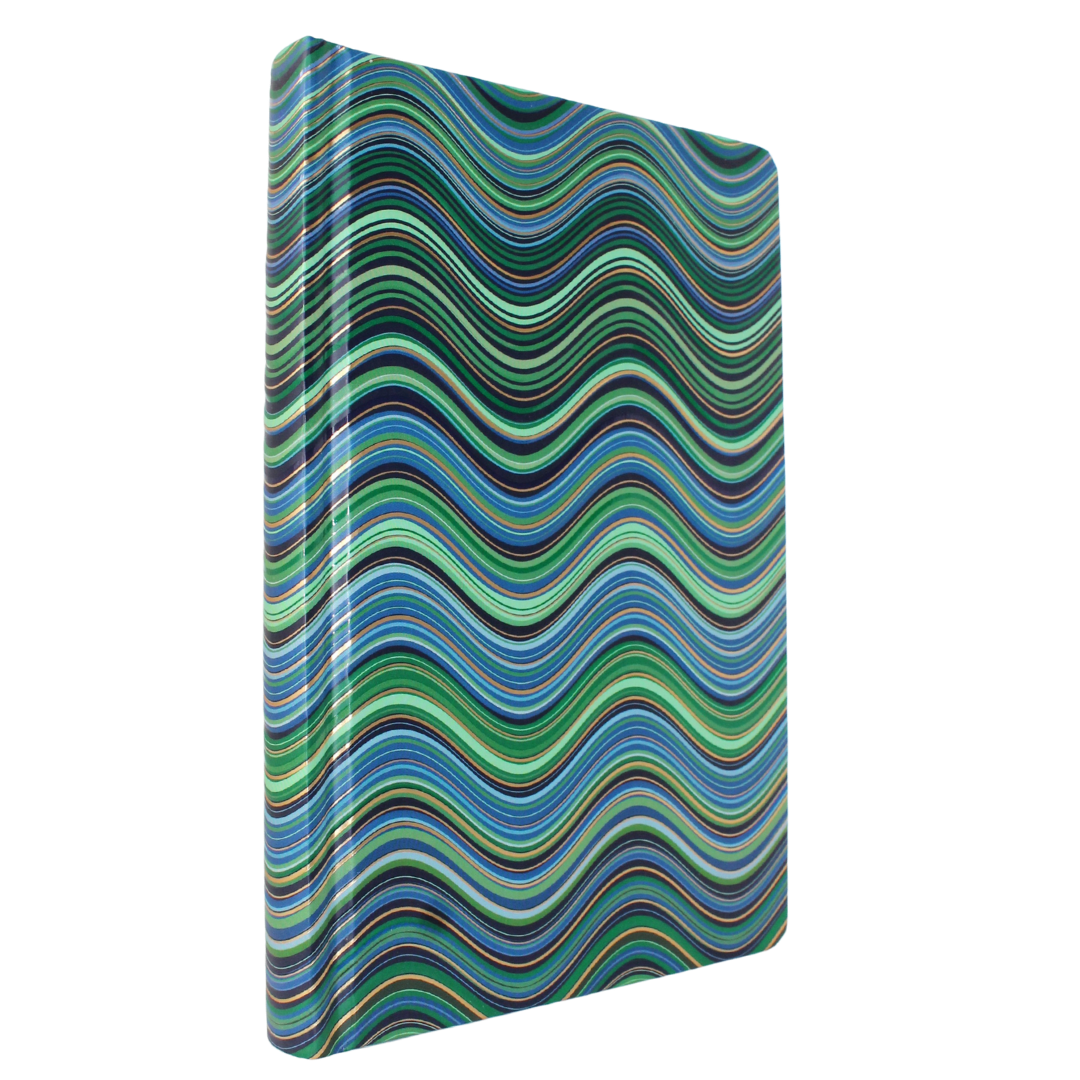 Classic Novels - Chiltern - Embossed Blue Wave Journal, with Ribbon Bookmark and Elastic Page Holder - Now Only £12.99