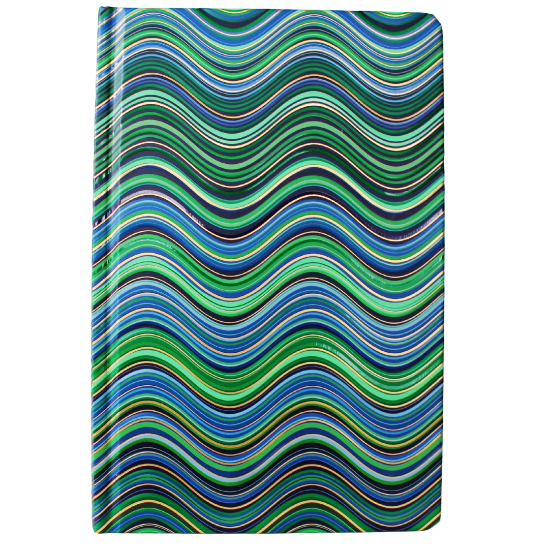 Classic Novels - Chiltern - Embossed Blue Wave Journal, with Ribbon Bookmark and Elastic Page Holder - Now Only £12.99
