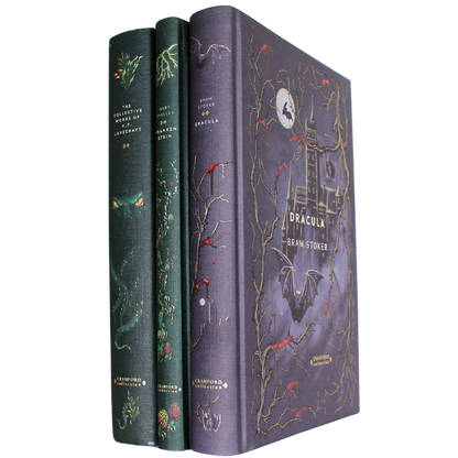 Sprayed Edges Horror Set l Dracula, Frankenstein and HP Lovecraft - New Cranford Editions with Sprayed Edges for ONLY £34.99, FREE UK Shipping.
