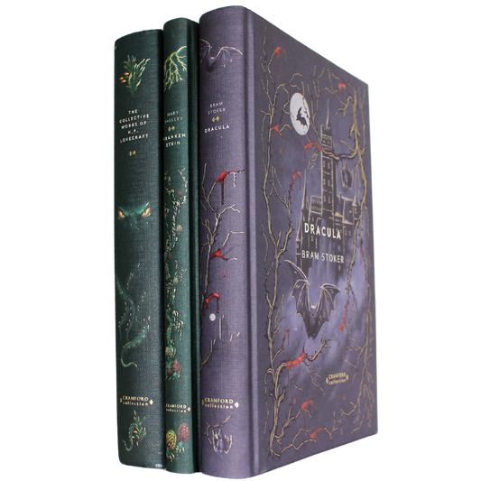 Sprayed Edges Horror Set l Dracula, Frankenstein and HP Lovecraft - New Cranford Editions with Sprayed Edges for ONLY £34.99, FREE UK Shipping.