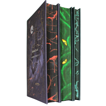 Sprayed Edges Horror Set l Dracula, Frankenstein and HP Lovecraft - New Cranford Editions with Sprayed Edges for ONLY £34.99, FREE UK Shipping.