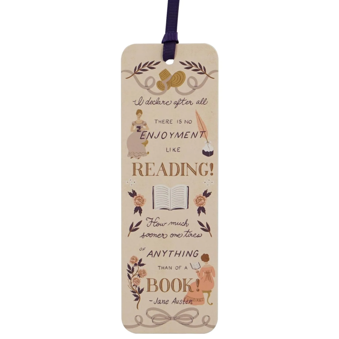 Classic Novels - Jane Austen Pride and Prejudice - Paper Bookmark with ribbon detail - £3.99