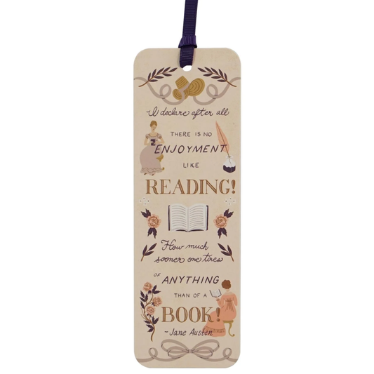 Classic Novels - Jane Austen Pride and Prejudice - Paper Bookmark with ribbon detail - £3.99