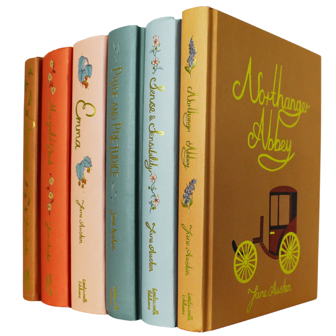 Classic Novels | Wordsworth Collectors Jane Austen Set | Including Emma, Sense & Sensibility, Persuasion, Pride & Prejudice, Northanger and Abbey Mansfield Park. Now Only £46.99