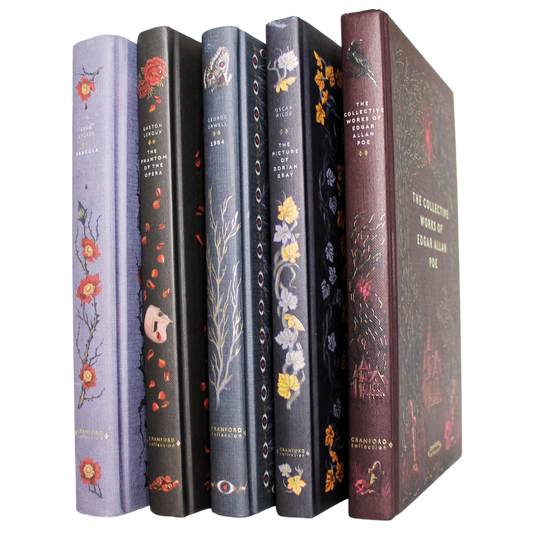 Classic Novels | Christmas Gift Set of 5 Cranford Classics in One Collection | Edgar Allan Poe, Dracula, 1984, The Phantom of The Opera and The Picture of Dorian Gray | Now Only £44.99