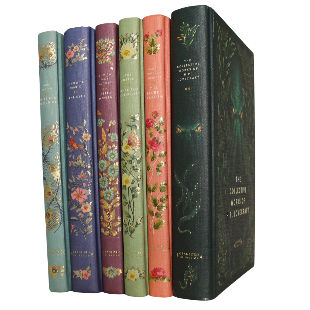 Classic Novels - Cranford Editions Sprayed Edges Collection l 6 Classic Novels with decorative edges - Now Only £64.99