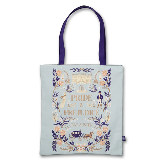 Classic Novels - Jane Austen's Pride and Prejudice - Cotton Shopper Tote Bag - £12.99