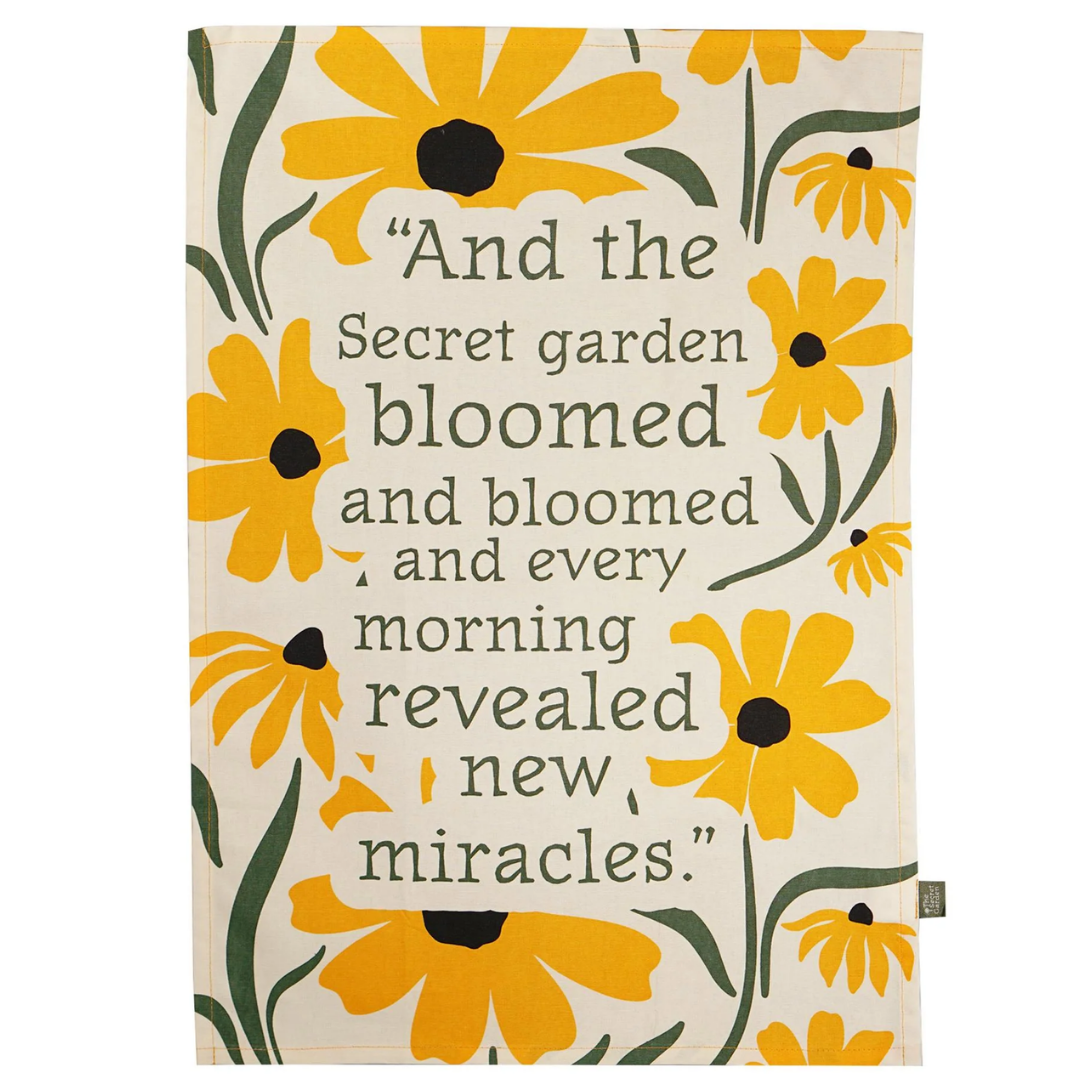 Classic Novels - Classic Novels - The Secret Garden Floral Tea Towel - £9.99
