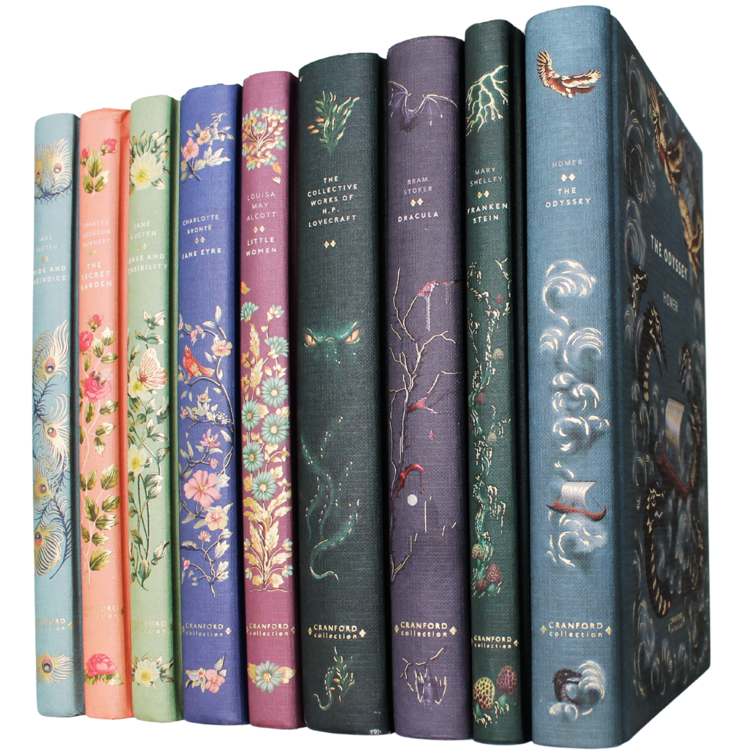 Classic Novels - Cranford Editions - The Ultimate Sprayed Edges Collection l Nine Classic Novels with decorative edges - Now Only £99.99
