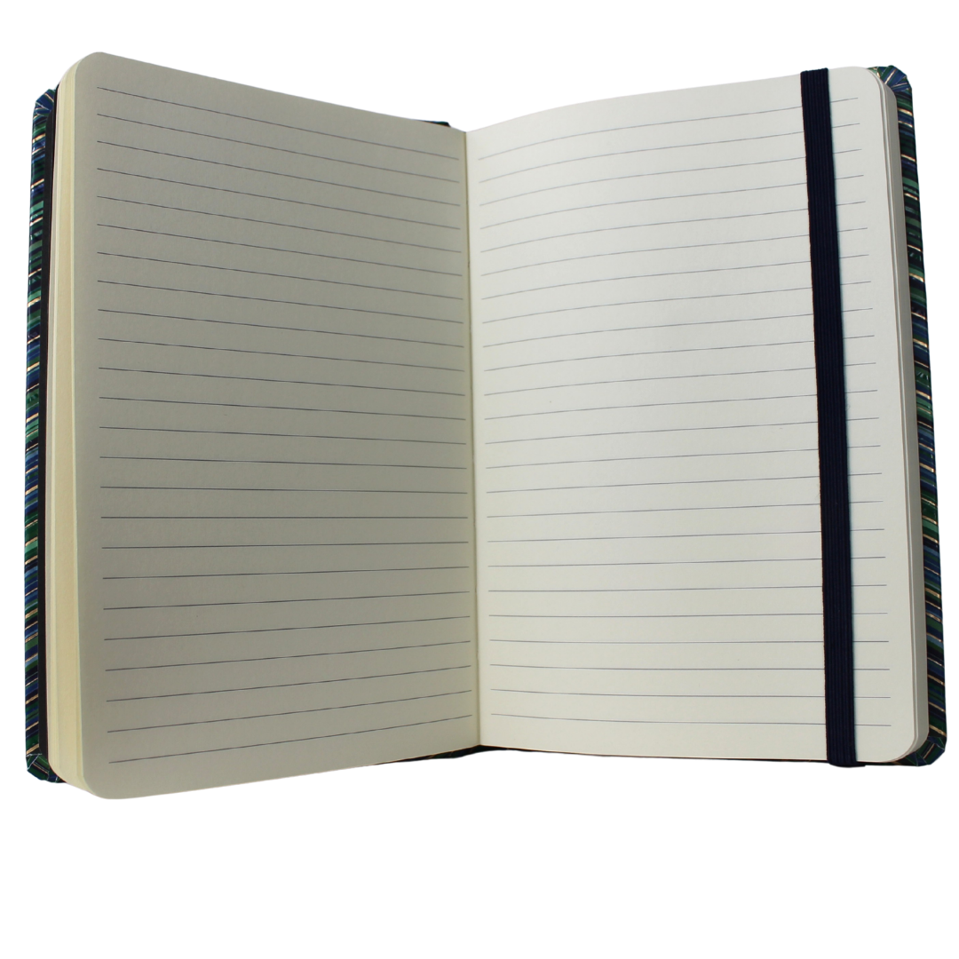 Classic Novels - Chiltern - Embossed Blue Wave Journal, with Ribbon Bookmark and Elastic Page Holder - Now Only £12.99